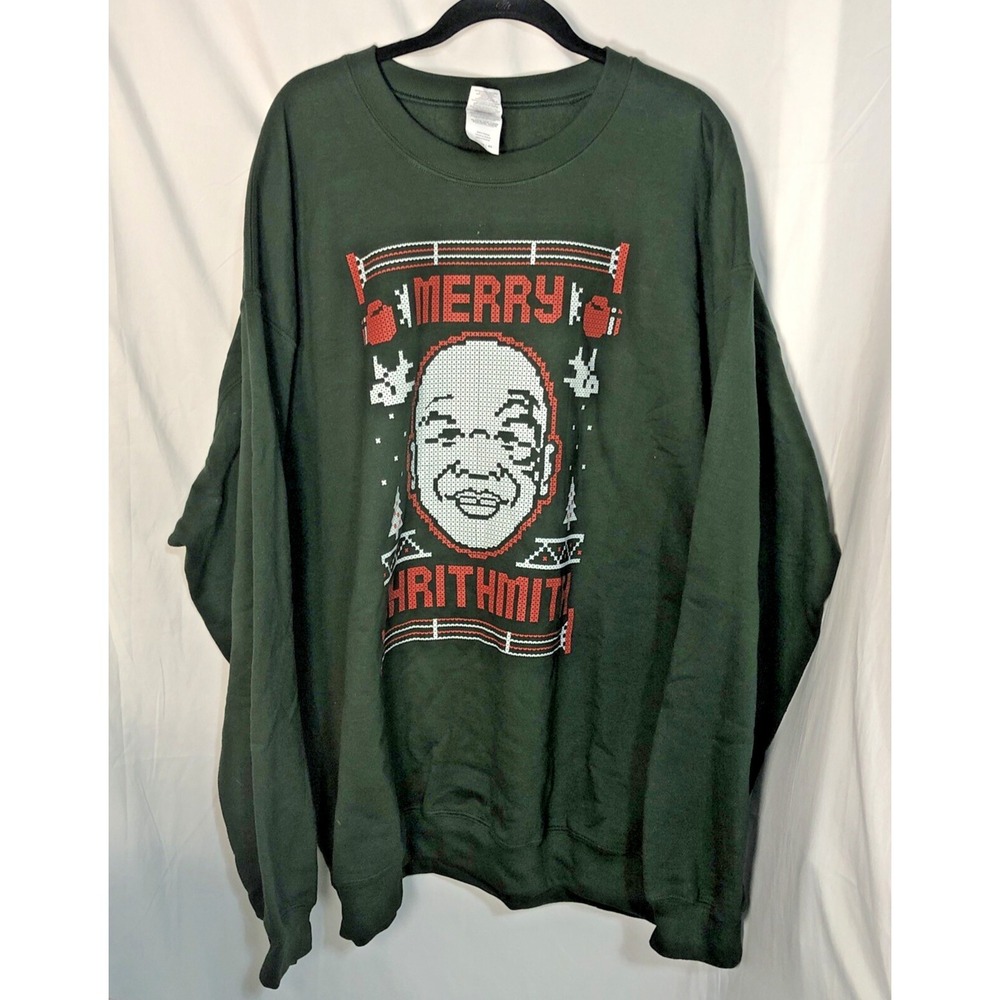 Mike Tyson Merry Chrithmith Crewneck Long-Sleeve Sweatshirt - 4XL‎
